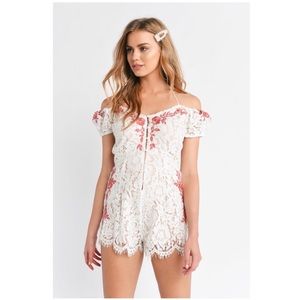 Bella Embroidered Lace Romper